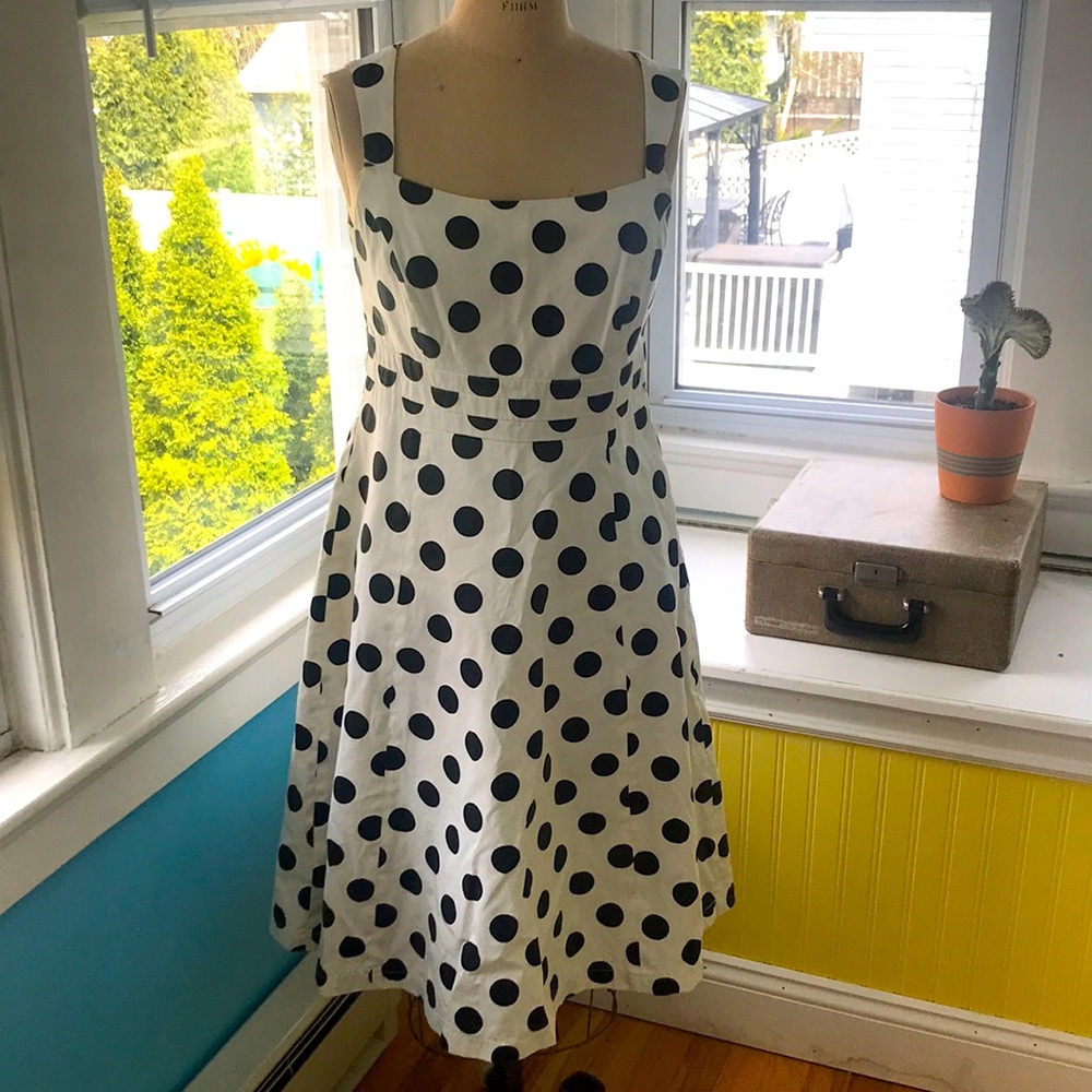 Merina Polka Dot Black & White Dress 8